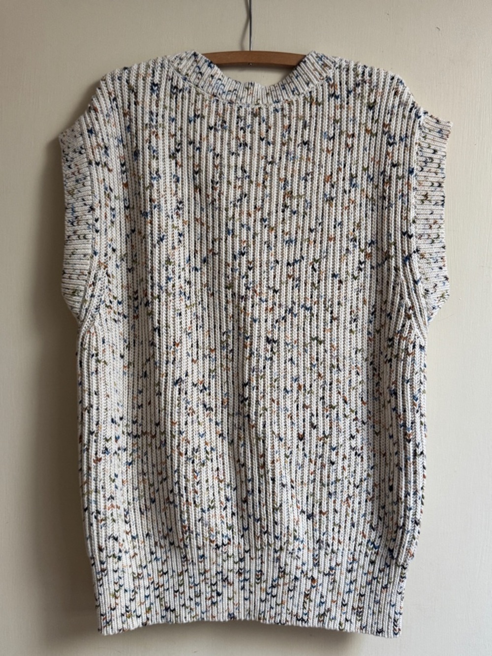Misha & Puff sea glass Confetti Fisher button up cardigan vest m/l - Picture 6 of 9